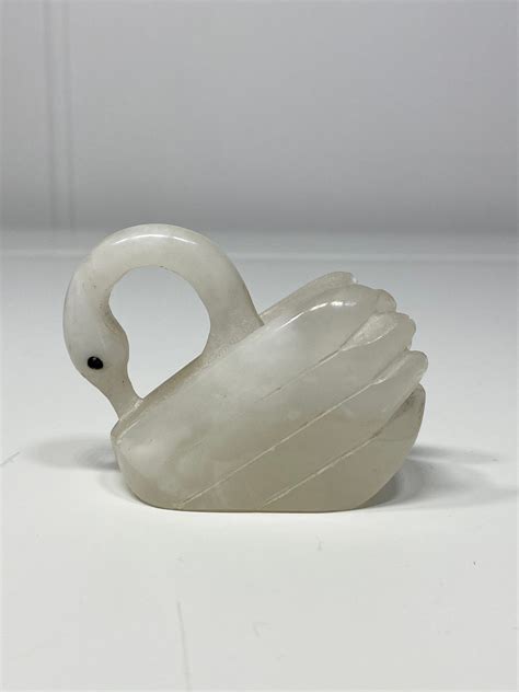 Handmade Soapstone Swan Carving Vintage - Etsy