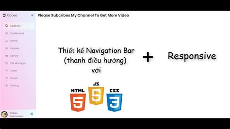 Thiết Kế Thanh Điều Hướng Navigation Bar Responsive Với HTML CSS