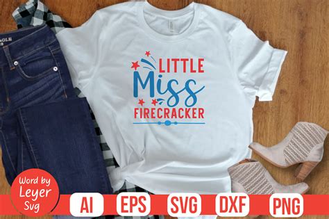 Little Miss Firecracker Svg Graphic By Akdesignstorebd · Creative Fabrica