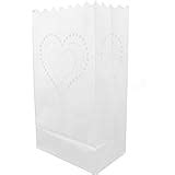 Amazon CleverDelights White Luminary Bags 50 Count Heart Of