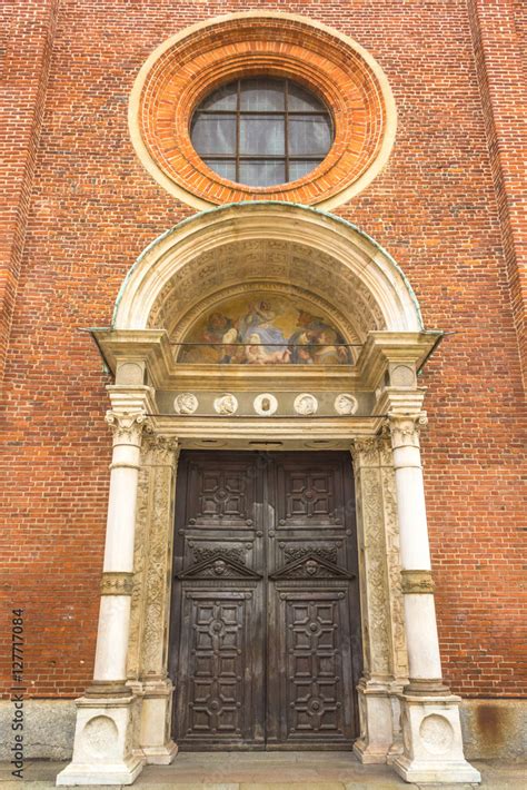 Door Of The Milan S Famous Church Santa Maria Delle Grazie Saint Mary