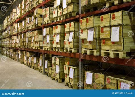 Warehouse With Boxes Royalty Free Stock Image - Image: 5317026