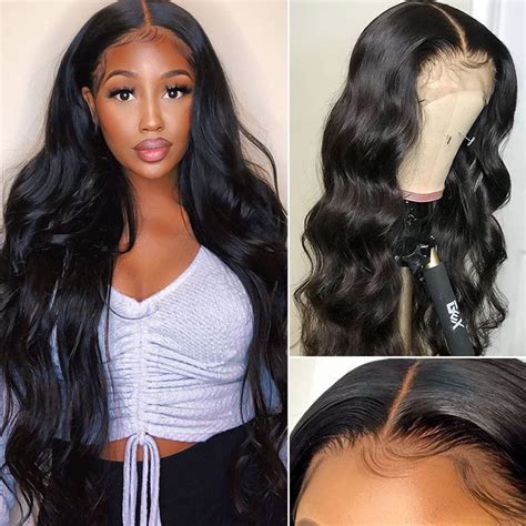 Vipbeauty 24 Inch Body Wave Lace Front Human Hair Wig Glueless Deep Parting 13x6x1