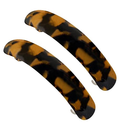 Amazon 3 7 Inches Skinny Curved Tortoise Shell Hair Barrettes For