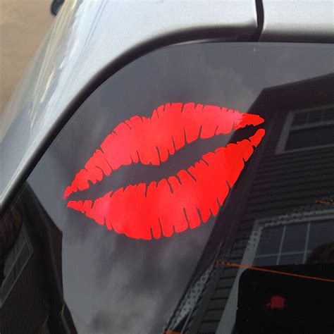 1 X Kiss Mark Lips Car Decal Sticker Sexy Hot Red Pvc Window Bumper Decor Shopee Philippines