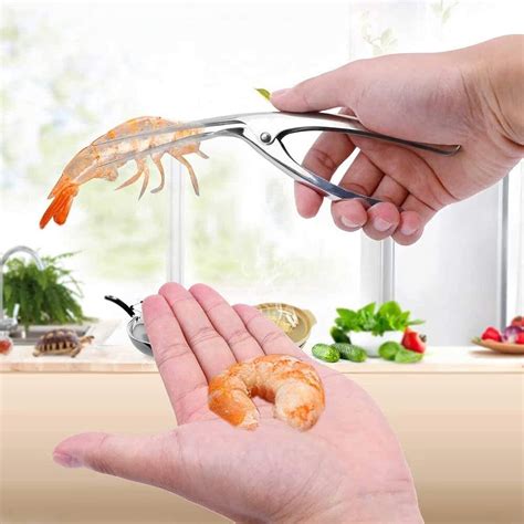 Stainless Steel Prawn Peeler Shrimp Deveiner Peel Device Creative