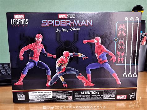 In Hand Marvel Legends Spider Man No Way Home 3 Pack Credits To Isaac