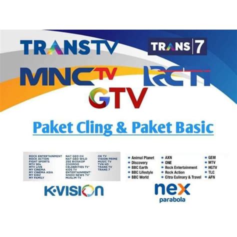 Jual Paket MNC GROUP TRANS GROUP Nex Parabola K Vision Shopee Indonesia