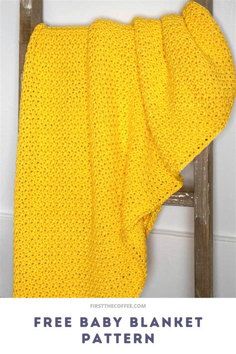 Easy C C Lemon Peel Crochet Stitch Baby Blanket Free Pattern First