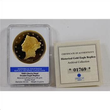 K Gold Layered Liberty Head Double Eagle Replica Proof Mm