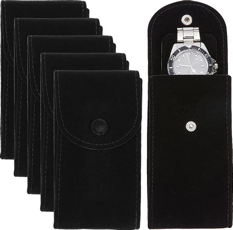 Amazon Nbeads Pcs Velvet Watch Pouch Black Portable Single