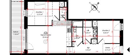 Plan Appartement T3 De 61 37 M² Neuf à Angers Résidence « Les Ateliers