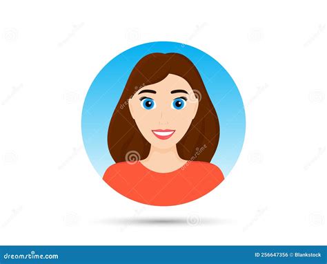 User Woman Avatar People Profile Icon Female Person Face With Smile Woman Character Portrait