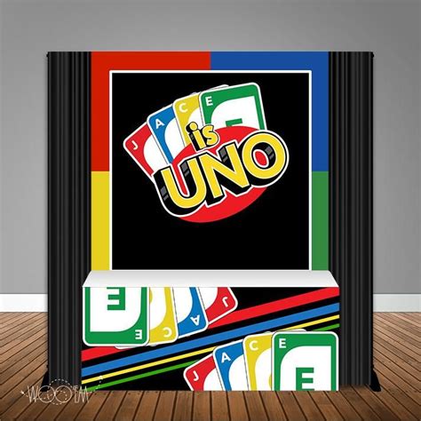 Uno First Birthday 6x6 Table Banner Backdrop With 6ft Table Wrap