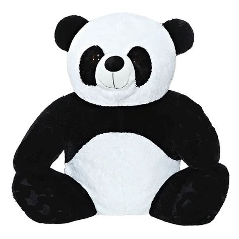 Urso Panda Pel Cia Brinquedo Crian As Fofo Ursinho Preto Branco Mini Wu