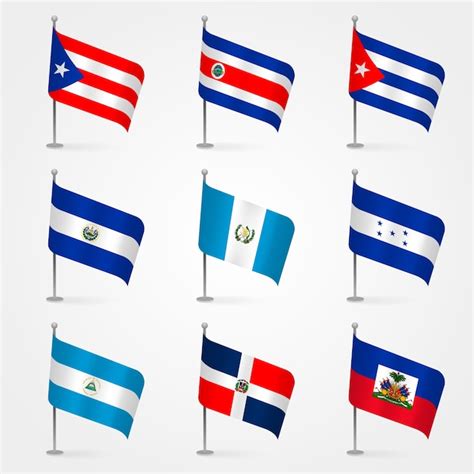 Free Vector | Gradient latam flags illustration