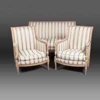 White Louis XVI Living Room Suite Soubrier Rent Seats Living Room