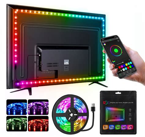 RGB LED pásek USB podsvícení TV BLUETOOTH 3M nastavení jasu barevný za