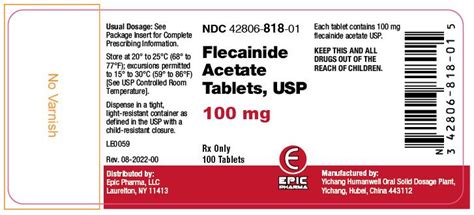 Flecainide: Package Insert - Drugs.com