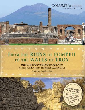 Fillable Online Alumni Columbia Ruins OF PomPeii Walls OF TRoy