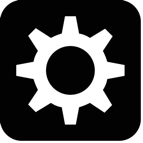 White Gear Icon Png Free Icons Library