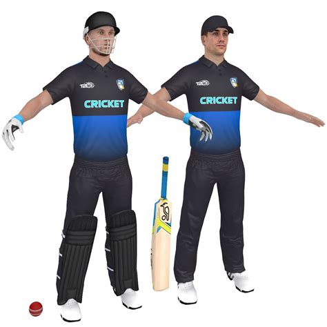 Cricket Players Combo D Model Fbx Max Free D