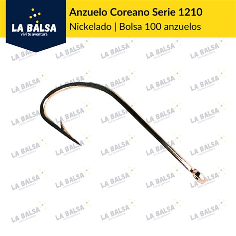 Anzuelo Coreano Serie 1210 Bolsa 100 Anzuelos La Balsa