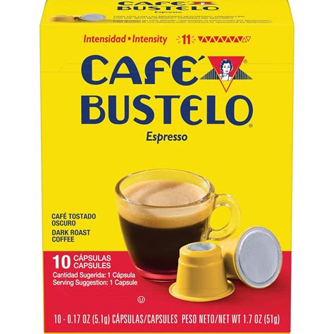 Café Bustelo Espresso Dark Roast Cápsulas de café tostado oscuro para