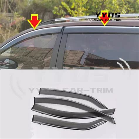 For Kia Carnival Plastic Chrome Window Visor Vent Shades Sun