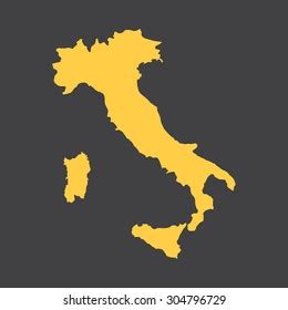 Italy Border Map Vector Illustration Eps8 Stock Vector (Royalty Free ...