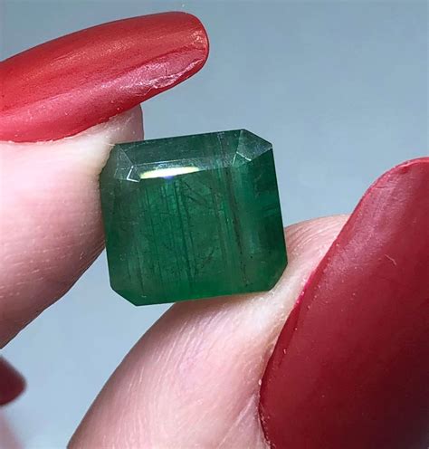 Esmeralda 3 255 Cts Retangular Natural 9x8 Mm Pedra Preciosa MercadoLivre