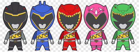 Five Power Rangers Illustration Go Go Power Rangers Chibi Cartoon