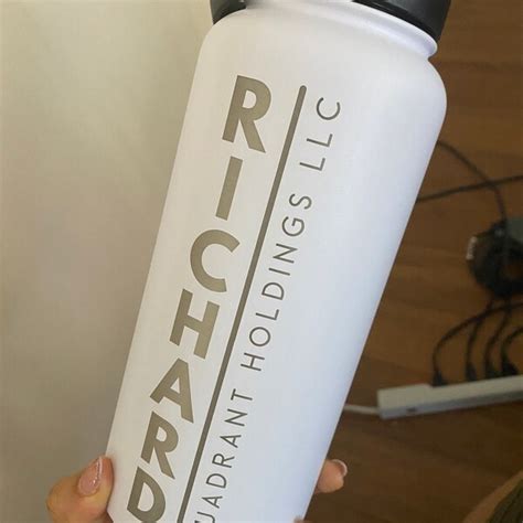 Personalized Water Bottle Wstraw Lid 32 Oz Custom Stainless Steel