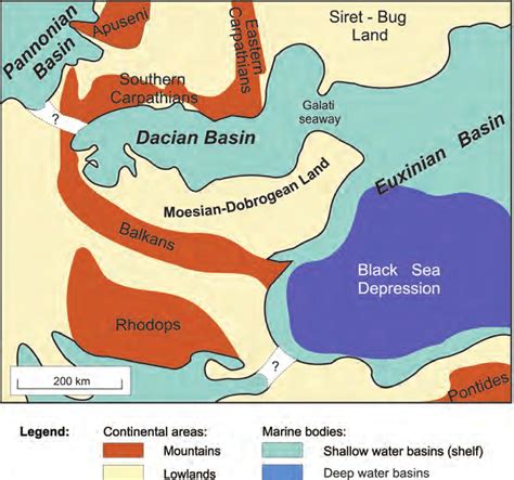 8 The Dacian Basin In The Paleogeographic Context Of The Early