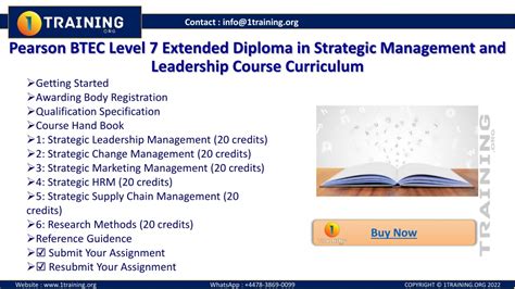 PPT BTEC Extended Diploma In Strategic Management Leadership Course