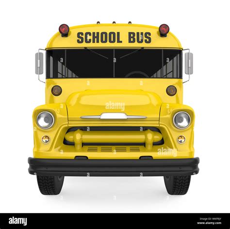 Vintage School Bus Isolated Stock Photo - Alamy