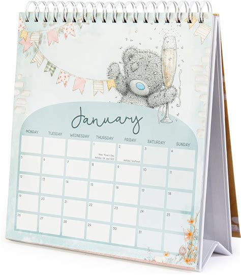 tatty teddy  desk calendar threelittlebearscouk
