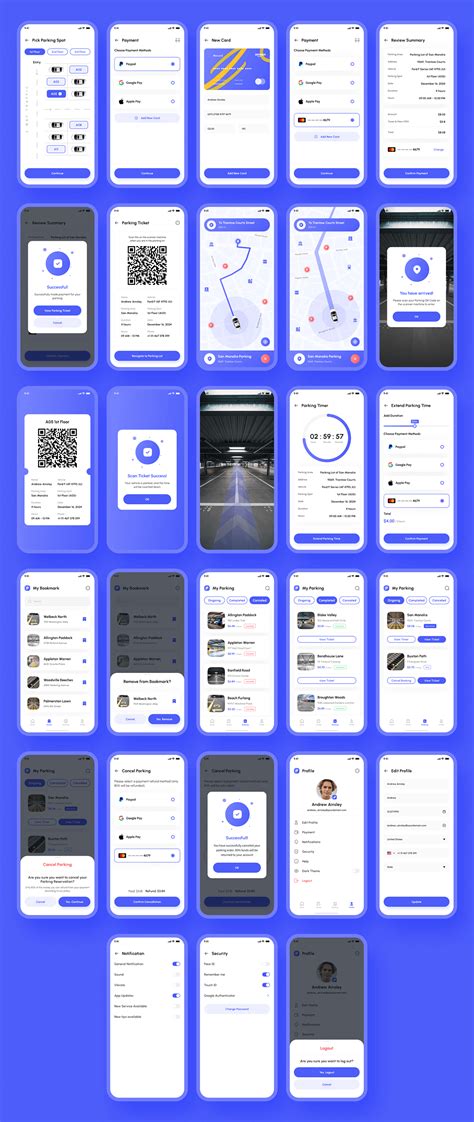 Parkir Parking App UI Kit Behance