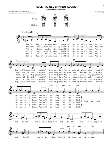 Roll The Old Chariot Along By Piano Digital Sheet Music Sheet