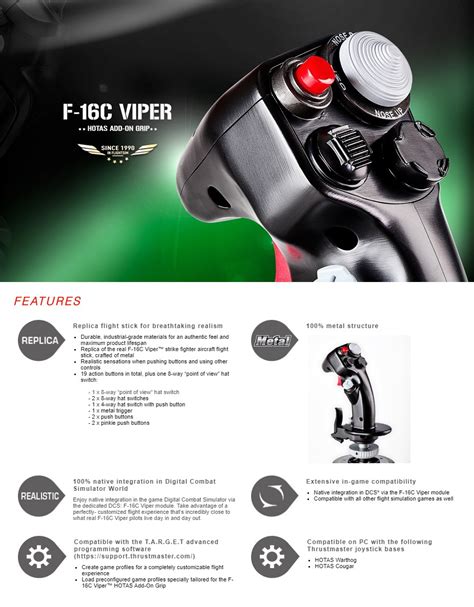 Thrustmaster F C Viper Hotas Add On Grip Tm Mwave