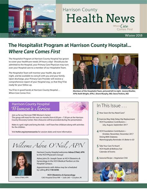 Winter 2018 health news by Harrison County Hospital - Issuu