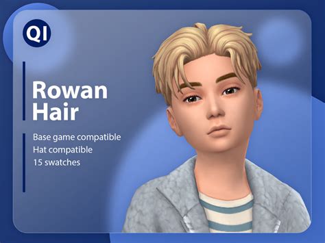 qicc's Rowan Hair | Sims hair, Sims 4 children, Sims 4 toddler