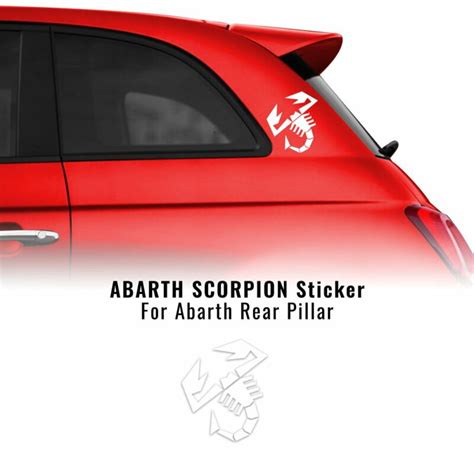 Adesivo Scorpione Per Montante Laterale Fiat 500 Abarth Motorstile