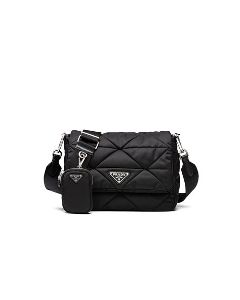 Black Re-Nylon padded shoulder bag | Prada