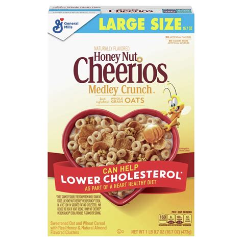 General Mills Honey Nut Cheerios Medley Crunch Cereal Large Size Shop Cereal At H E B