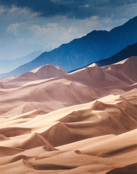 Hiking Through The Great Sand Dunes Colorado Usa During A Stormy