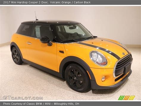 Volcanic Orange 2017 Mini Hardtop Cooper 2 Door Carbon Black