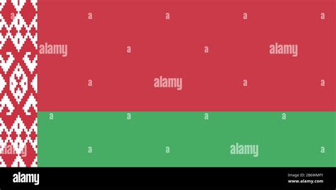 Flag of Belarus - Belarusian flag standard ratio - true RGB color mode ...