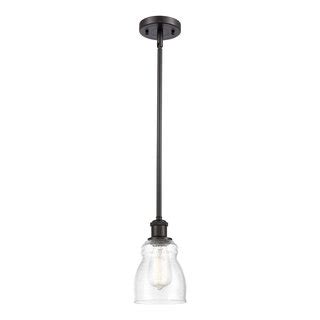 Ballston Ellery 1 Light Pendant Oil Rubbed Bronze Seedy Glass