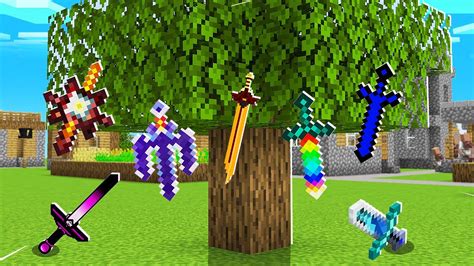 Minecraft Mas As Folhas Das Rvores Dropam Espadas Picas Youtube